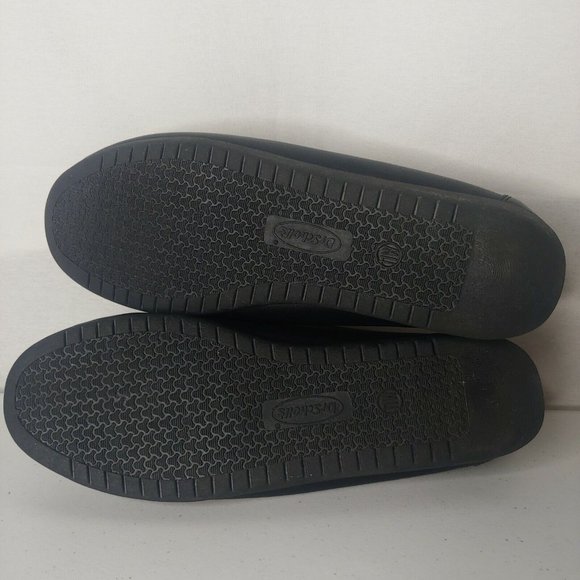 Dr. Scholls Mardell Women 11 W Shoes Two Strap Comfort Black Leather Slip On - Picture 7 of 11